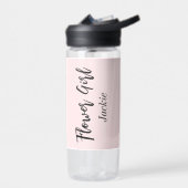 Blume Girl Blush Pink Brautparty Trinkflasche (Links)