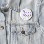 Blume Girl Brautparty Button violett (Beispiel)