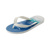 Blume Girl Calligrafy Beach Hochzeit Flip Flops Kinderbadesandalen (Schrägansicht)