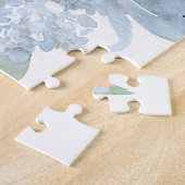 Blume Girl Geschenk Dusty Blue Wedding Floral Bouq Puzzle (Seite)