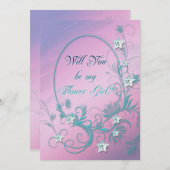 Blume Girl-Imitation mit Sterndiamanten Einladung (Vorne/Hinten)