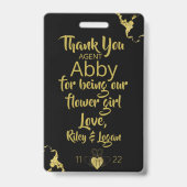 Blume Girl Petal Patrol Abzeichen Ausweis (Rückseite)