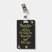 Blume Girl Petal Patrol Abzeichen Ausweis (Rückseite mit Clip)