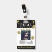 Blume Girl Petal Patrol Abzeichen Ausweis (Vorderseite mit Clip)