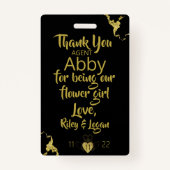 Blume Girl Petal Patrol Abzeichen Ausweis (Rückseite)