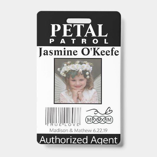 Blume Girl Petal Patrol Abzeichen Ausweis (Front)