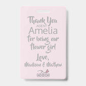 Blume Girl Petal Patrol Abzeichen Ausweis (Back)