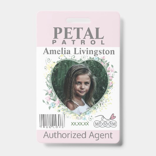 Blume Girl Petal Patrol Abzeichen Ausweis (Front)