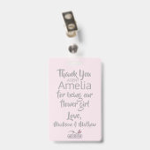 Blume Girl Petal Patrol Abzeichen Ausweis (Back with Clip)