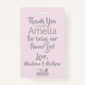 Blume Girl Petal Patrol Abzeichen Ausweis (Rückseite)