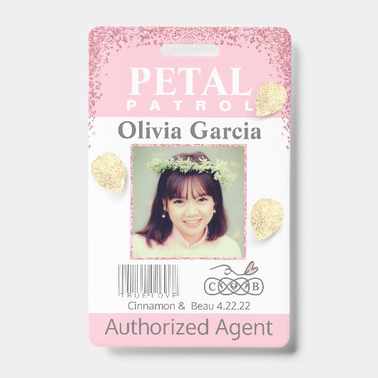 Blume Girl Petal Patrol Abzeichen Ausweis (Vorderseite)