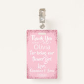 Blume Girl Petal Patrol Abzeichen Ausweis (Rückseite mit Klammer)