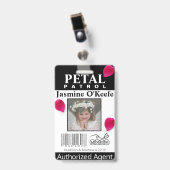 Blume Girl Petal Patrol Abzeichen Ausweis (Front with Clip)