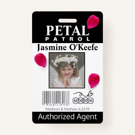 Blume Girl Petal Patrol Abzeichen Ausweis (Vorderseite)