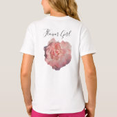 Blume Girl Petal Patrol Blush Pink Rose T-Shirt (Rückseite)
