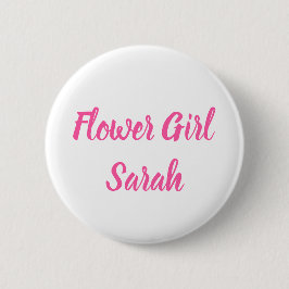 Blume Girl Pink Individuelle Name Geschenke Hochze Button