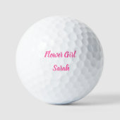 Blume Girl Pink Individuelle Name Geschenke Hochze Golfball (Vorderseite)