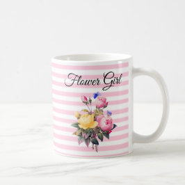 Blume Girl Pink Rose Bouquet Persönliche Umarmung Kaffeetasse