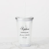 Blume Girl Script angepasst Acryltrinkbecher (Vorderseite)