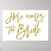Blume Girl Sign Poster Gold Foil Effekt 8x12 (Vorne)