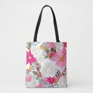 Blume Girl Tote Beutel Weiß Tasche