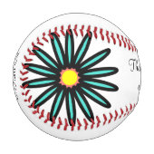 Blume Girl Turquoise Blume Baseball (Vorderseite Links)