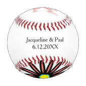 Blume Girl Turquoise Coral Baseball (Rückseite)