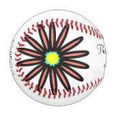 Blume Girl Turquoise Coral Baseball (Vorderseite Links)