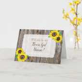 Blume Girl Vorschlag Karte (Gelbe Blume)