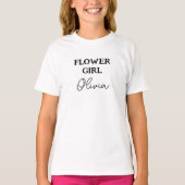 Blume Girl White Personalisiert T-Shirt (Vorderseite)