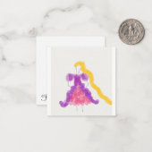 Blume Girls Rapunzel Mitteilungskarte (Vorderseite/Rückseite Beispiel)