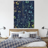 Blume Gitarre Art Canvas Print - Malerei Leinwanddruck (Insitu (Schlafzimmer))