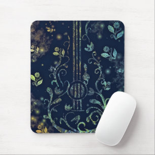 Blume Gitarre Art Mouse Pad Mousepad