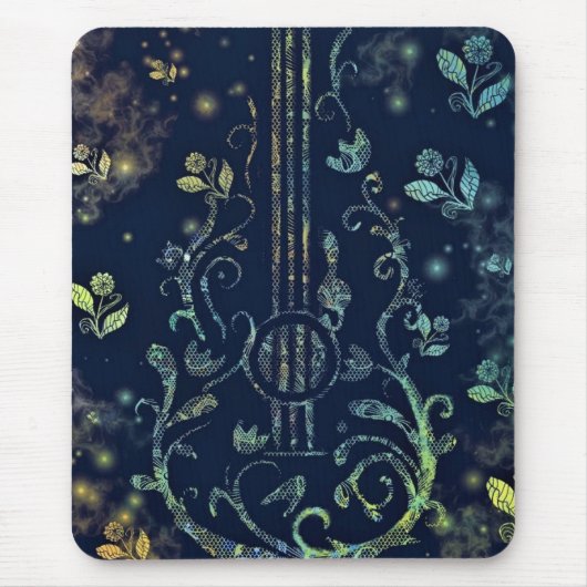 Blume Gitarre Art Mouse Pad Mousepad (Vorne)