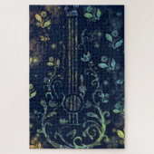 Blume Gitarre Kunst - Romantischer Klang Puzzle (Vertikal)