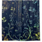 Blume Gitarrenduschvorhang Duschvorhang (Vorderseite)