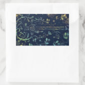 Blume Gitarrist Rechteckiger Aufkleber (Tasche)