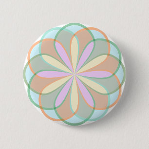 Blume Glasscheibe Symmetrie Button