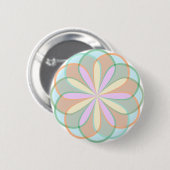 Blume Glasscheibe Symmetrie Button (Vorne & Hinten)