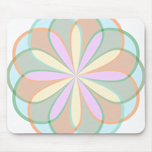 Blume Glasscheibe Symmetrie Mousepad (Vorne)