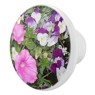 Blume Glasziehermöbel Keramikknauf
