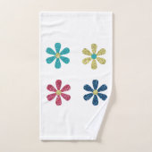 Blume Glitterie farbenfroh Badhandtuch Set (Handtuch)