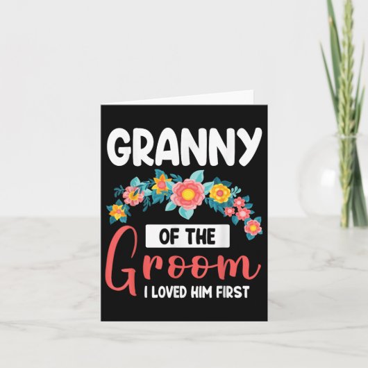 Blume glücklich Hochzeit Granny des Bräutigams, de Karte (Vorderseite)