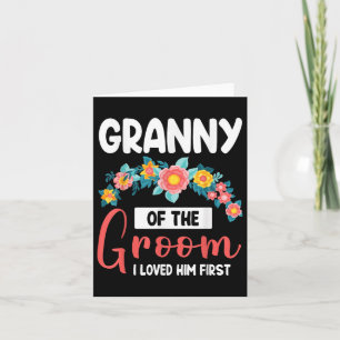 Blume glücklich Hochzeit Granny des Bräutigams, de Karte