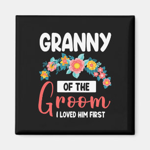 Blume glücklich Hochzeit Granny des Bräutigams, de Magnet