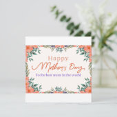 Blume Glückliche Muttertagskarte Feiertagskarte (Stehend Vorderseite)