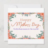 Blume Glückliche Muttertagskarte Feiertagskarte (Vorderseite)