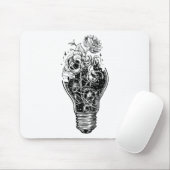 Blume Glühbirne Power Tree Ruhe für Hippies Mousepad (Mit Mouse)