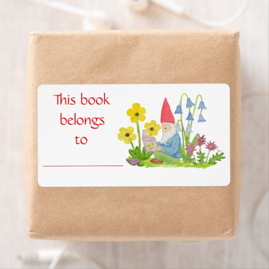 Blume Gnome-Buchlabel (Insitu)