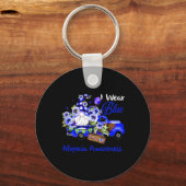 Blume Gnome Survivor Alopezie Bewusstsein Schlüsselanhänger (Rückseite)